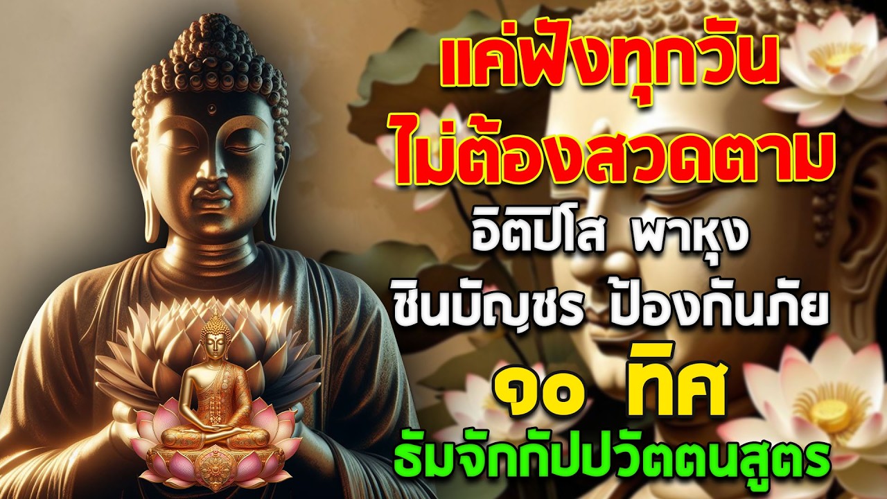 เปิดโชค เปิดทรัพย์ | อิติปิโส พาหุง ชินบัญชร ป้องกันภัย ๑๐ ทิศ มหาเมตตาใหญ่ ธัมจักกัปปวัตตนสูตร 🙏🙏🙏