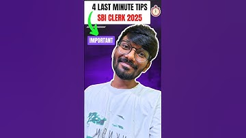 🚀 Last Minute 4 Tips for SBI Clerk Pre 📚