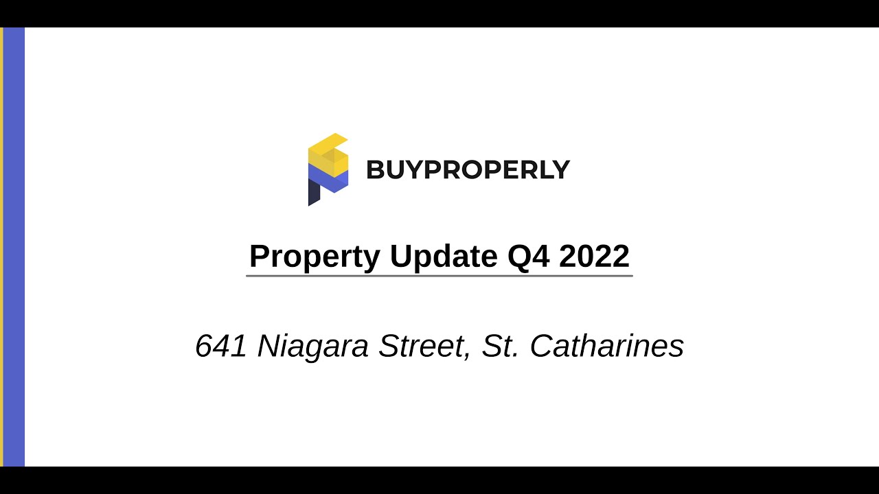 641 Niagara Street, St Catharines Property Update Q4 2022 YouTube