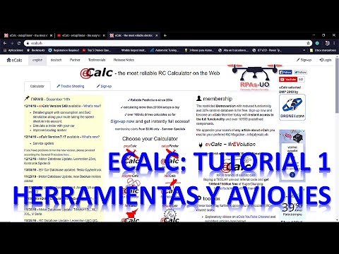 Tutorial ECALC 1: Herramientas y Cálculo Aviones