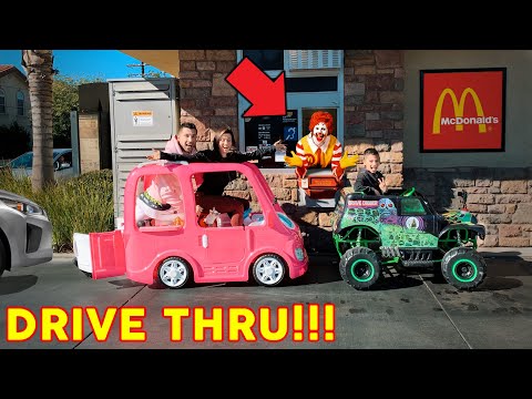 mcdonalds-drive-thru-in-our-toy-car-power-wheels!-|-the-royalty-family