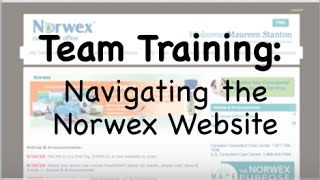 Team Training: Navigating the Norwex website