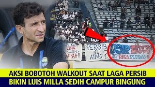 Aksi Bobotoh Walk Out Saat Laga Persib vs Madura United, Luis Milla Sedih Campur Bingung