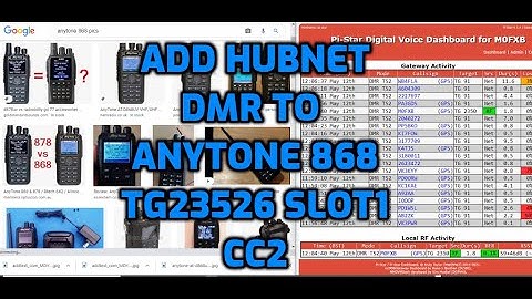 ADD HUBNET DMR to Anytone 868