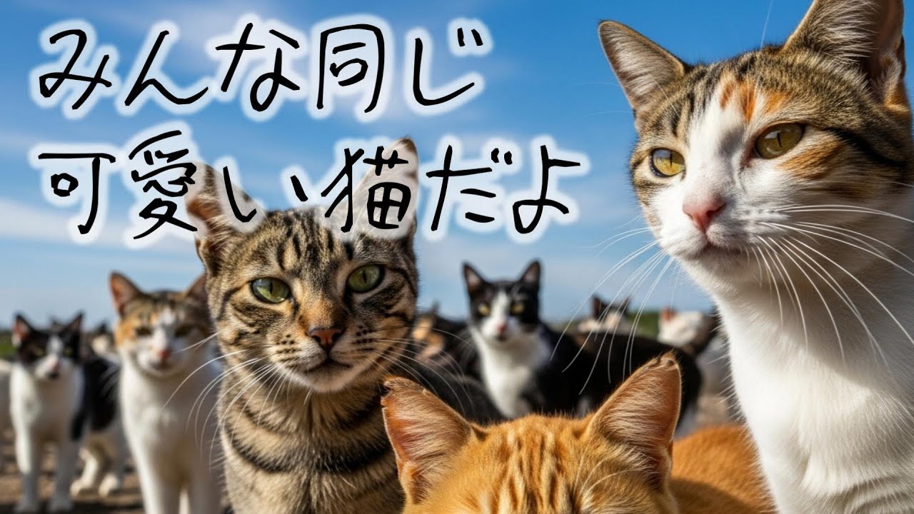 【AI MV】 みんな同じ可愛い猫だよ／外の猫の歌