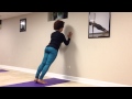 Sun Salutation A on Wall #yoga #yogaforseniors #yogimd