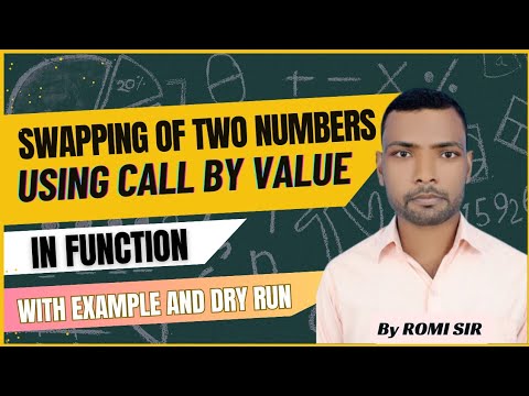 Call by value in Function C program|Swapping of two numbers using call ...