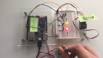 Potentiometer controlling LEDs and a servo
