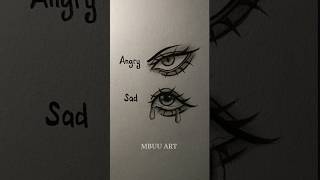 How to draw Eye&#39;s Tutorial✏️ || Angry&amp;Sad #drawing #tutorial #howtodraw #eyes #art