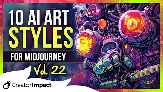 10 Fun Styles for Midjourney: Vol 22 (Prompt tips!)