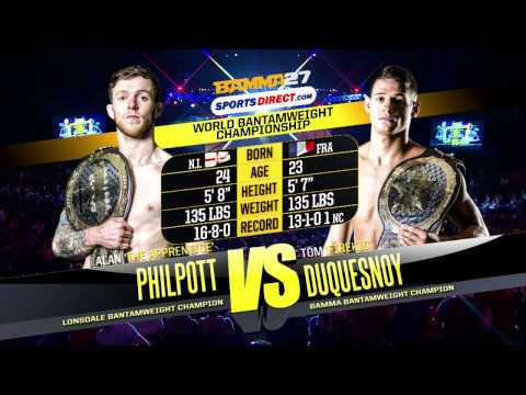 BAMMA 27: Tom Duquesnoy vs Alan Philpott (World Bantamweight Title)