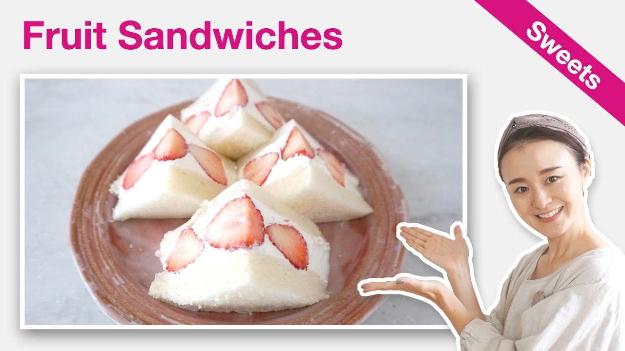 How To Make Japanese Fruit Sandwiches (Fruit Sando) | Strawberry, Banana and Kiwi | Bread Crusts | YUCa