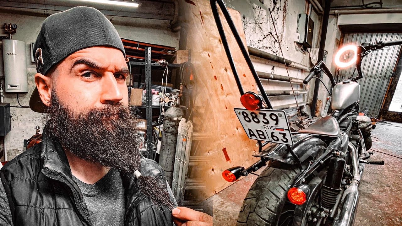 Сисибар на харлей из ржавой арматуры