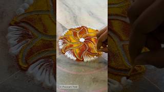 Quick and easy floral rangoli pattern! #biodegradable #rangoli #sustainableliving