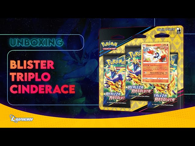 Cartas Pokemon Blister Triplo Realeza Absoluta Cinderace - Copag