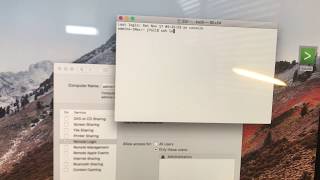 How To MacOS Sharing enable ssh connection