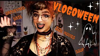 🍂Cemetery Dates, 80's Movies & Spooky Outfits! (Vlogoween #4)🪦