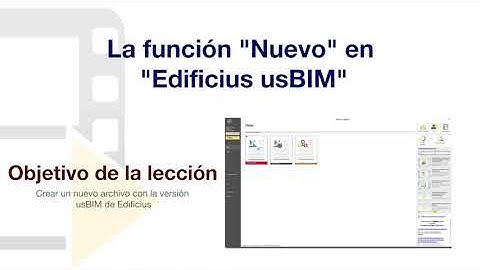 Tutorial de Edificius - La función "Nuevo" en "Edificius usBIM" - ACCA software