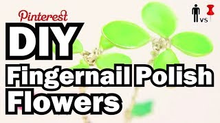 DIY Nail Polish Flowers - Man Vs. Pin #11(This has gotta be a boat load of Bulls#!t if you ask me. Let's give it a shot! Subscribe: http://www.bit.ly/12rVBFV Pin Link: ..., 2014-03-31T19:59:25.000Z)