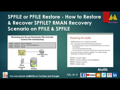 SPFILE or PFILE Restore - How to Restore & Recover SPFILE? RMAN Recovery Scenario on PFILE & SPFILE