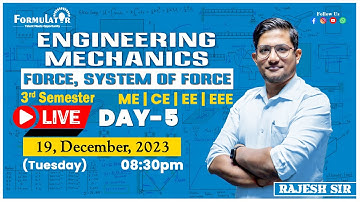 Engineering Mechanics (Force, System of Force) 3rd Sem #beu  #ee #eee #mechanics #biharengineering
