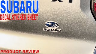 Sports Performance ✅  Subaru Official Logo Decal Sticker Sheet 12 pcs Set Removable WRX STI Forester 🔴
