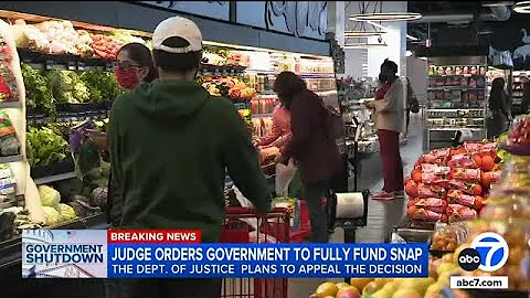 Judge orders Trump to fully fund SNAP benefits in November