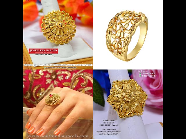 Asma Jewel House 18k gold plated leaf design with cz wedding engagement ring  for Women : Amazon.in: Fashion