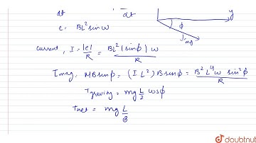 A square shaped, conducting wire loop of side `L`, total mass `m` and total resistance