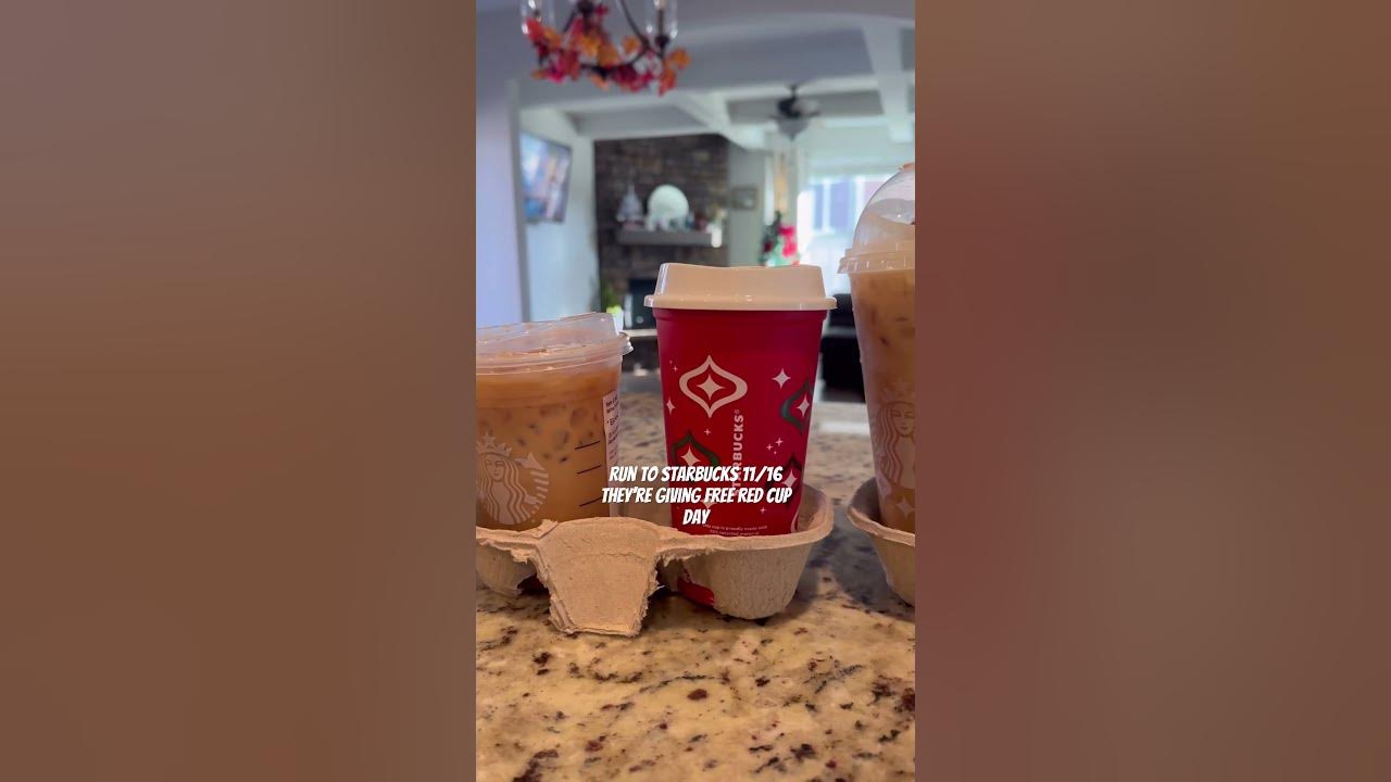 Free red cup day at Starbucks starbucks coffee YouTube