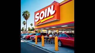 Os Carros Parrados E As Pessoas Comendo Na Lanchonte