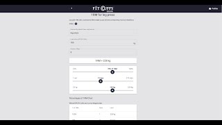 Fit Cuffs Training - Presentation of One Rep Max (% of 1RM) screenshot 5
