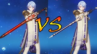 R1 Blackcliff Longsword Vs R1 Royal Longsword on Ayato | Damage Testing | Solo and with Team Buffs
