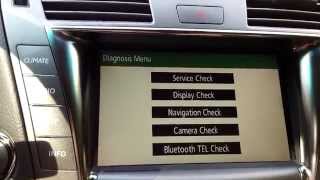Сервисное меню Lexus LS460 Services menu