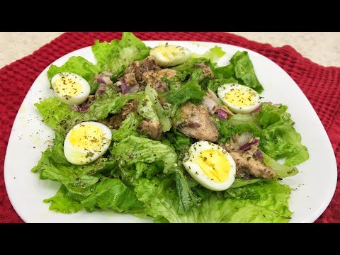 Video: Salad With Tuna And Quail Eggs