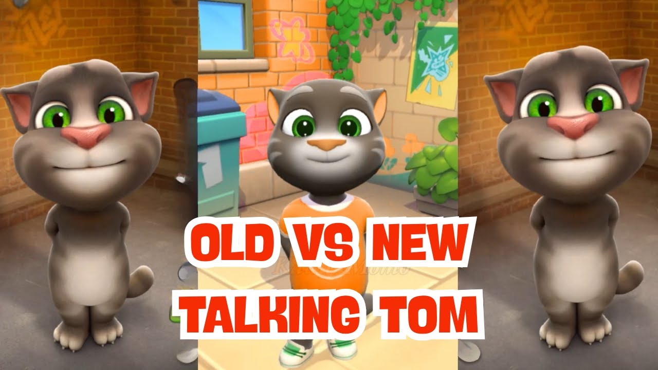 Talking Tom Cat Old vs New || Talking Tom Old Eat All Foods and Talking Tom NEW Too