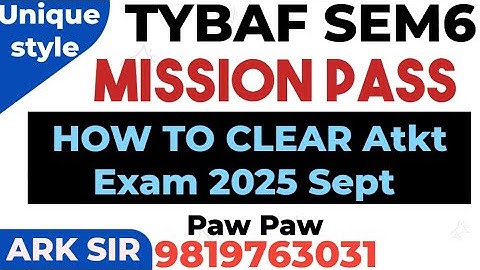 Tybaf sem6 Atkt Exam2025 | Time Table Exam tyBAF sem6 |Mumbai University Exam 2025 sem5