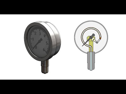 Bourdon tube pressure gauge. How it