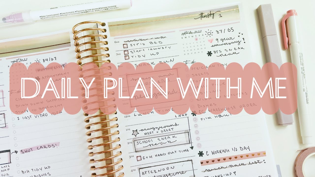 Daily Plan With Me | Erin Condren Daily Duo | Planning September 1 ...