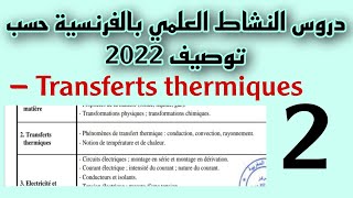 Transferts thermiques:  النقل الحراري