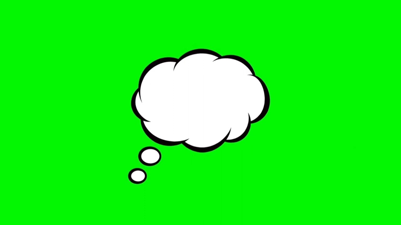 Speech bubbles for text, chatting boxes pop up, cartoon animated icons on Green Screen Background