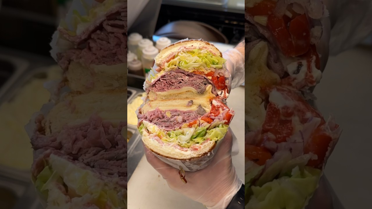 The BIG LUCCA SUB from Mission Sandwich in Williamsburg, Brooklyn NYC! 🤤🔥 #DEVOURPOWER