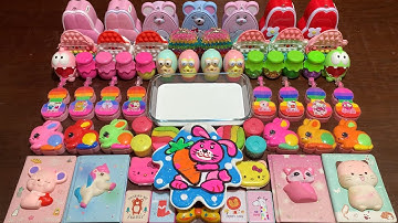 WONDERFUL WITH CLAY, GLITTER, MAKEUP ! Mixing Random into GLOSSY Slime #1381