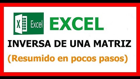 Inversa de una matriz con excel