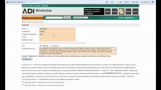 Anuncios clasificados gratis. Registro