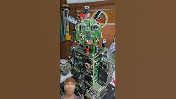 Test 8 - I built a robot model from old circuit boards | It can drive itself