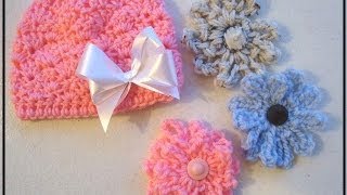 CROCHET SHELL STITCH BABY HAT, how to, diy,