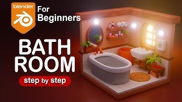 Blender Tutorial: Isometric Bathroom Design for Beginners #blender #tutorial #polyeevee