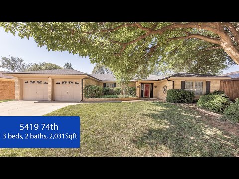 5419 74th St, Lubbock, TX home video tour
