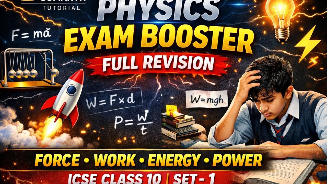 ICSE Class 10 Physics Exam Booster 2026 | FULL REVISION – Set 1 | Force ...